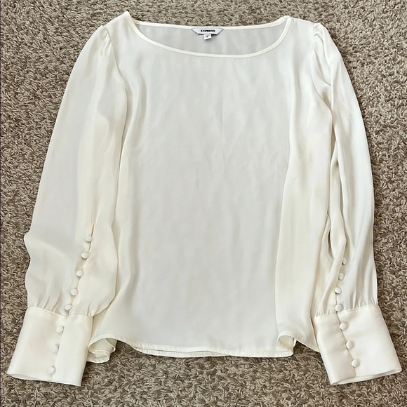 3 Item Polyester Career Blouse Shirt Bundle - J. Crew & Express - Sz Small / 2 - Picture 3 of 10